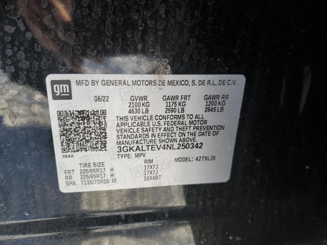 3GKALTEV4NL250342 GMC Terrain Sle