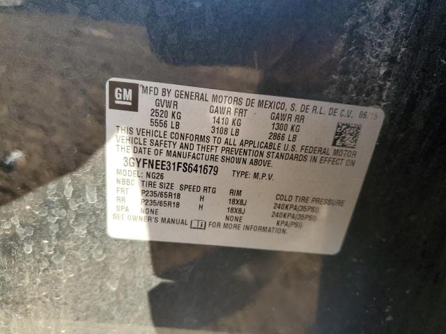 3GYFNEE31FS641679 Cadillac Srx Luxury Collection