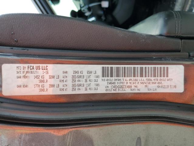 1C4RDHDG8GC314800 Dodge DURANGO LIMITED