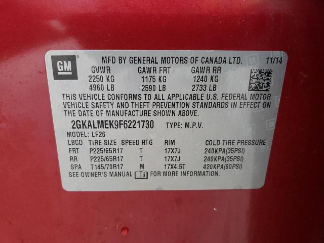 2GKALMEK9F6221730 GMC Terrain Sle