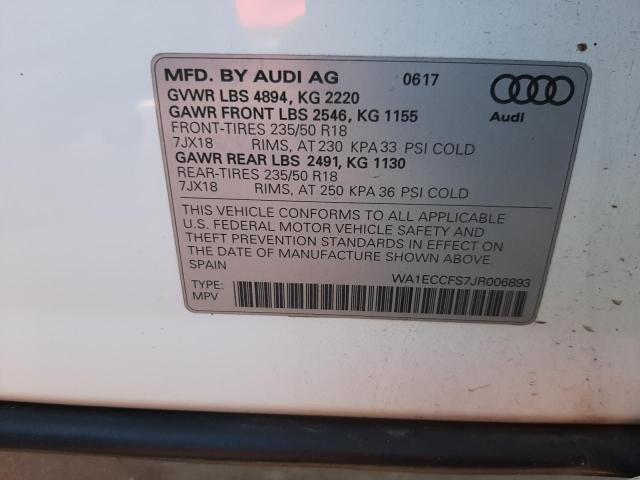 WA1ECCFS7JR006893 Audi Q3 PREMIUM