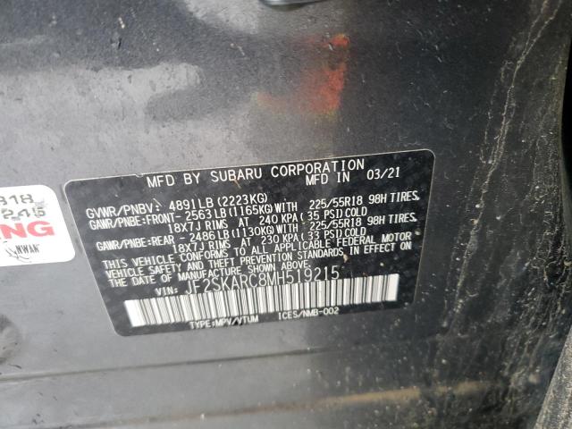 JF2SKARC8MH519215 Subaru FORESTER S