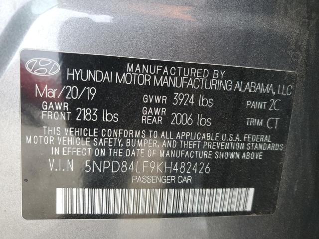 5NPD84LF9KH482426 Hyundai ELANTRA SEL