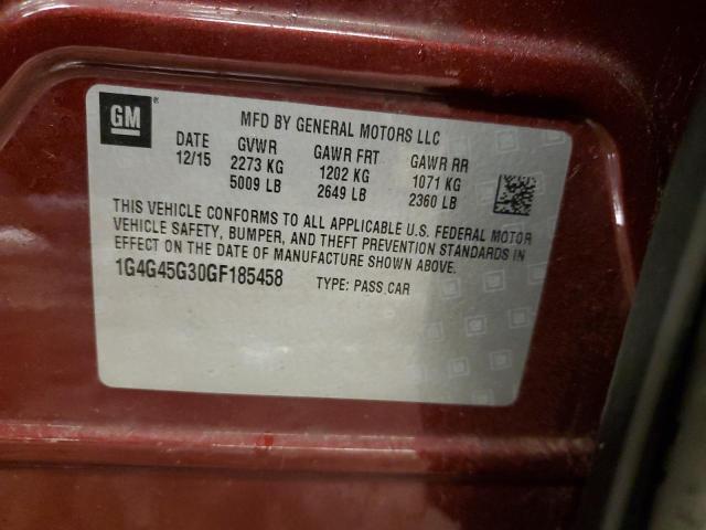 1G4G45G30GF185458 Buick Lacrosse Sport Touring