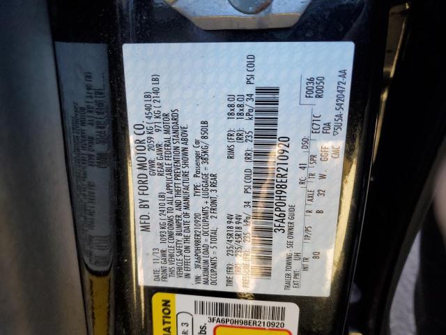 3FA6P0H98ER210920 Ford FUSION SE