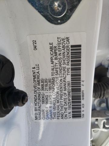 19XZE4F59NE012861 Honda INSIGHT EX