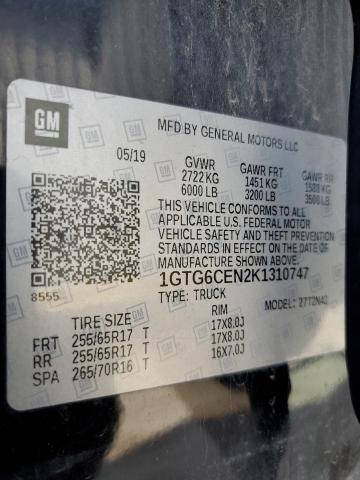 1GTG6CEN2K1310747 GMC CANYON SLE