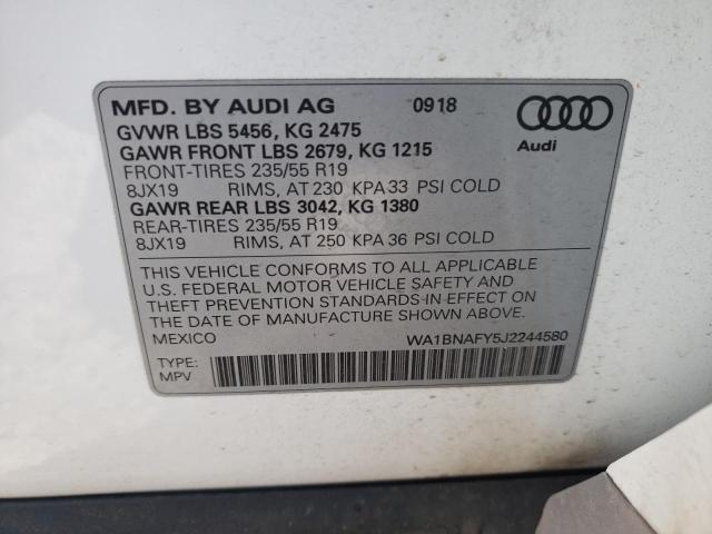WA1BNAFY5J2244580 Audi Q5 Premium Plus