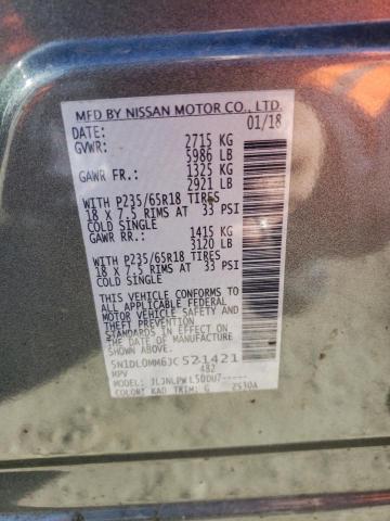 5N1DL0MM6JC521421 Infiniti QX60