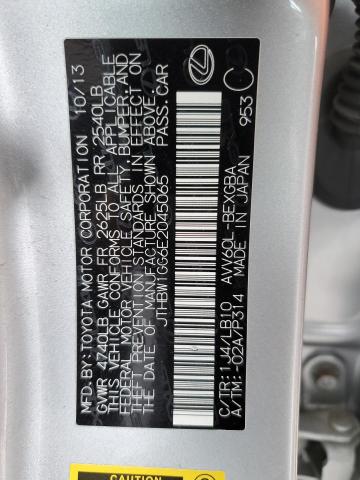 JTHBW1GG6E2045065 Lexus ES 300H