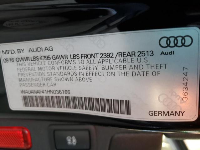 WAUANAF41HN036166 Audi A4 PREMIUM