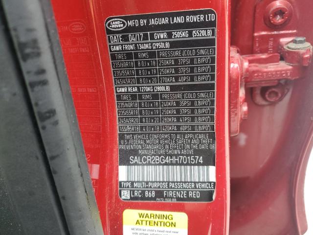 SALCR2BG4HH701574 Land Rover Discovery Sport Hse