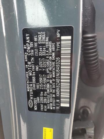 KM8K62AB1NU849326 Hyundai Kona Sel