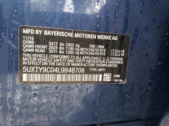 5UXTY9C04L9B48708 BMW X3 Xdrivem40i