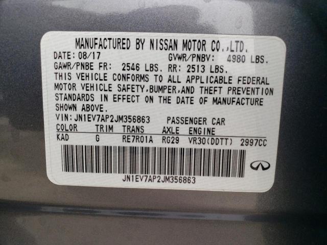 JN1EV7AP2JM356863 Infiniti Q50 LUXE