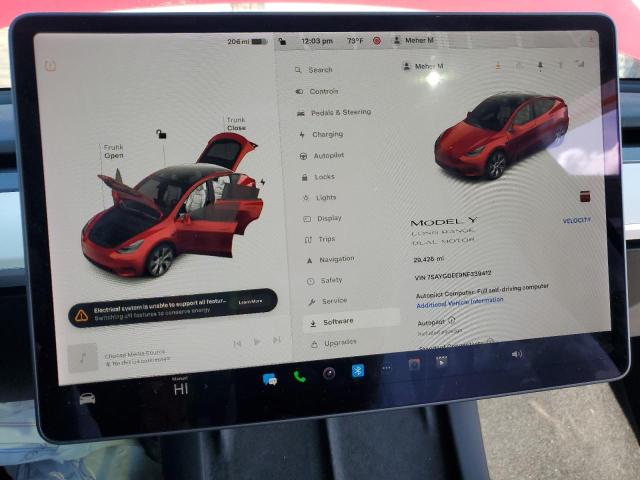7SAYGDEE9NF339412 Tesla Model Y