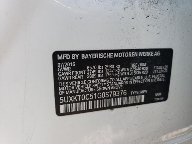 5UXKT0C51G0S79376 BMW X5 Xdr40e