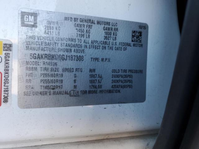 5GAKRBKD6GJ187308 Buick Enclave