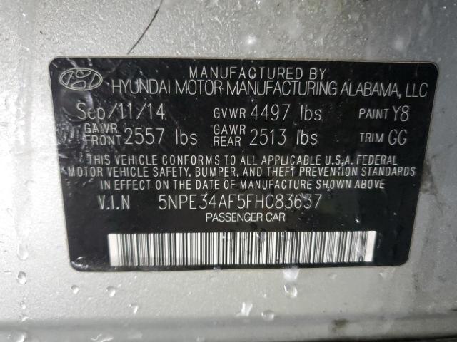 Hyundai Sonata Sport 2015 5NPE34AF5FH083637 Image 12