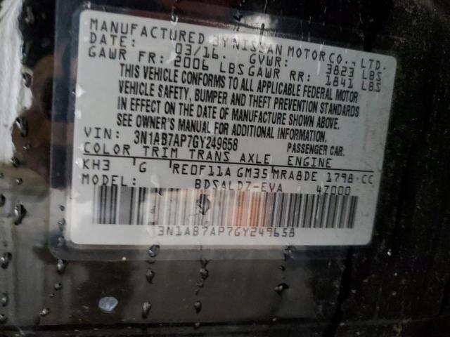 3N1AB7AP7GY249658 Nissan SENTRA S