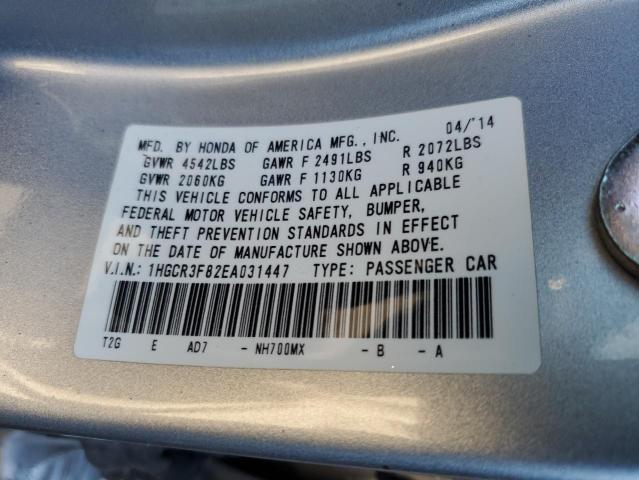 1HGCR3F82EA031447 Honda ACCORD EXL