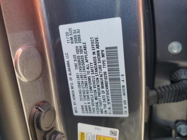 5FNYF5H24MB018299 Honda PILOT SE