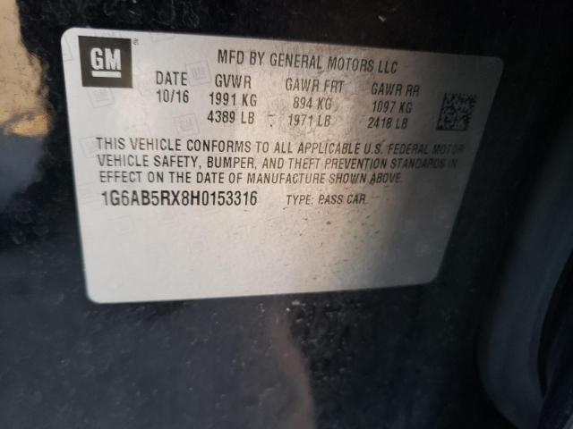 1G6AB5RX8H0153316 Cadillac ATS LUXURY