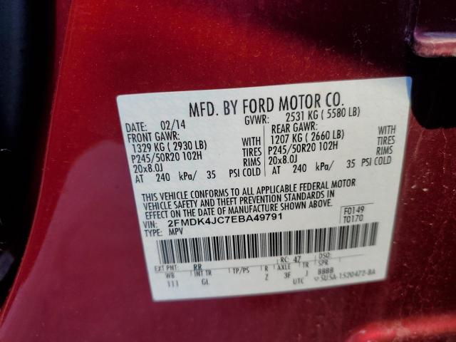 2FMDK4JC7EBA49791 Ford EDGE SEL