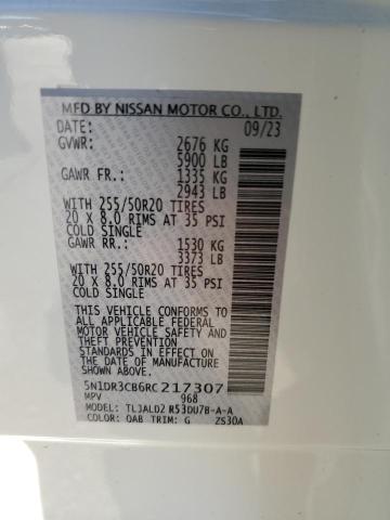 5N1DR3CB6RC217307 Nissan Pathfinder Sl