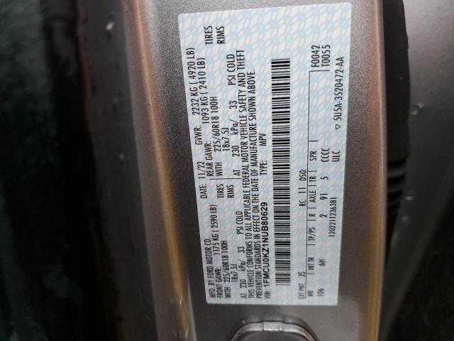 1FMCU0KZ1NUB80629 Ford ESCAPE SEL