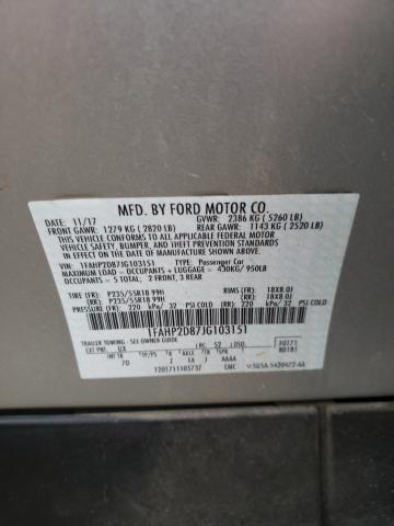 1FAHP2D87JG103151 Ford TAURUS SE