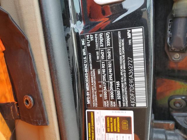 4JGDF7DE9EA362727 Mercedes-Benz Gl 550 4matic