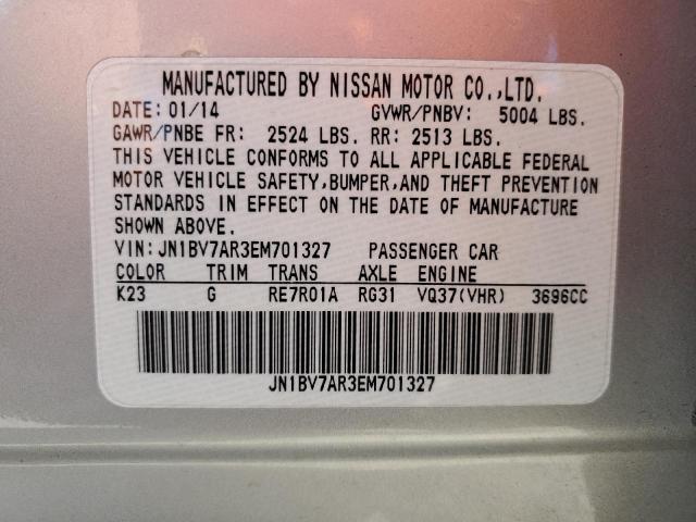 JN1BV7AR3EM701327 Infiniti Q50 BASE