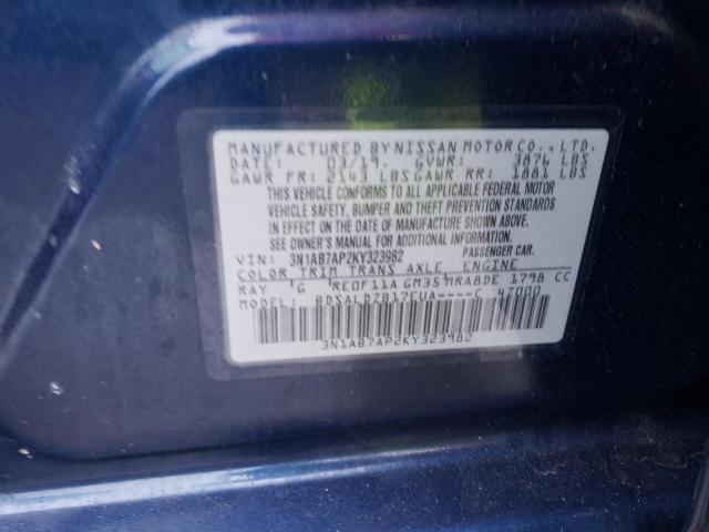 3N1AB7AP2KY323982 Nissan SENTRA S