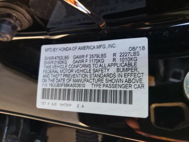 19UUB3F68KA003610 Acura Tlx Technology