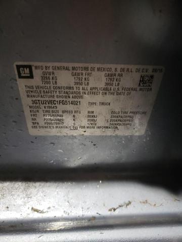 3GTU2VEC1FG514021 GMC Sierra K1500 Slt
