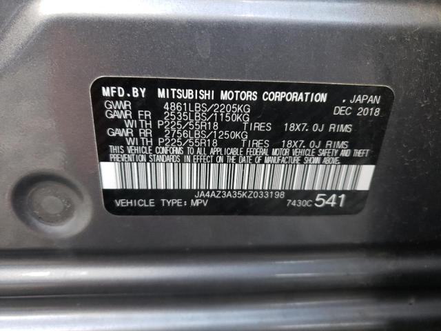 JA4AZ3A35KZ033198 Mitsubishi Outlander Se