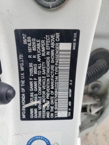 SHHFK7H58HU232144 Honda CIVIC EX