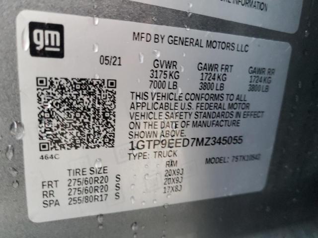 1GTP9EED7MZ345055 GMC Sierra K1500 At4