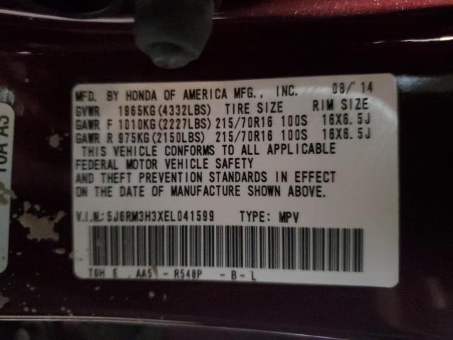 5J6RM3H3XEL041599 Honda CR-V LX