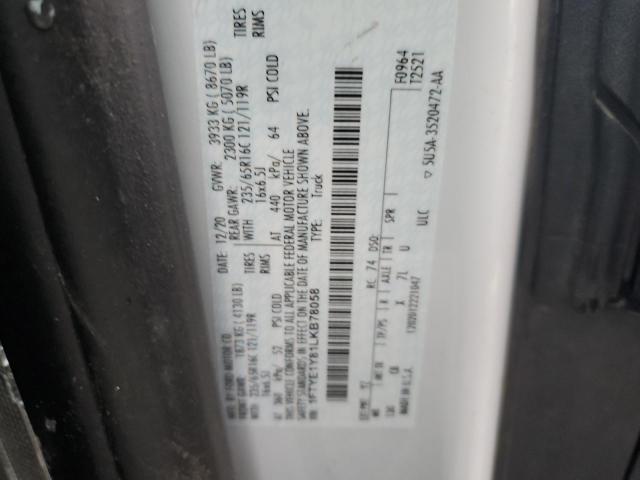 1FTYE1Y81LKB78058 Ford Transit T-150