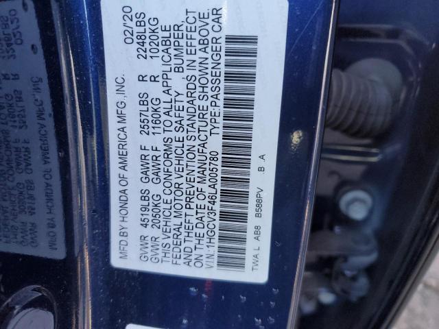 1HGCV3F46LA005780 Honda Accord Hybrid Ex