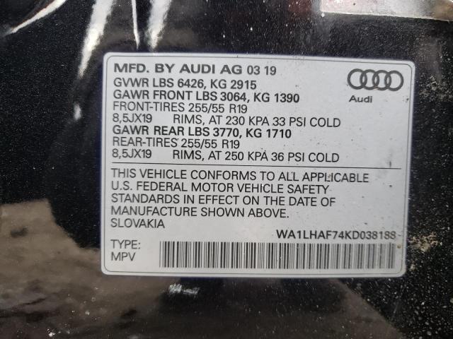 WA1LHAF74KD038188 Audi Q7 Premium Plus