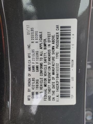 1HGCR2F19HA150002 Honda Accord Sport Special Edition