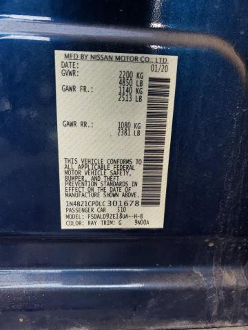 1N4BZ1CP0LC301678 Nissan Leaf Sv Plus
