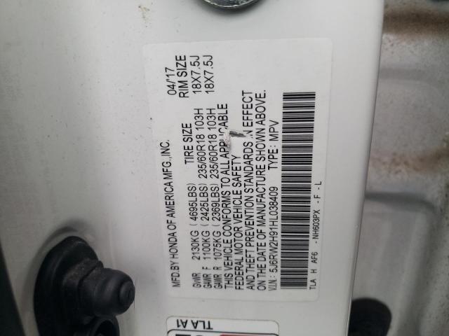 5J6RW2H91HL038409 Honda Cr-v Touring