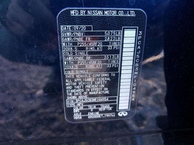 3PCAJ5CB3MF104954 Infiniti Qx50 Essential