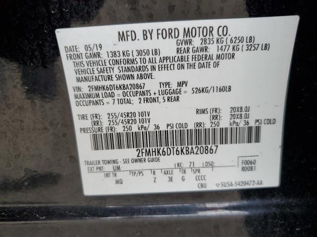 2FMHK6DT6KBA20867 Ford Flex Limited