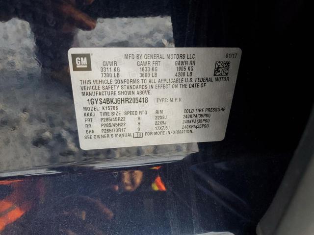 1GYS4BKJ6HR205418 Cadillac Escalade Luxury