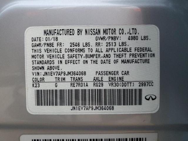 JN1EV7AP9JM364068 Infiniti Q50 LUXE